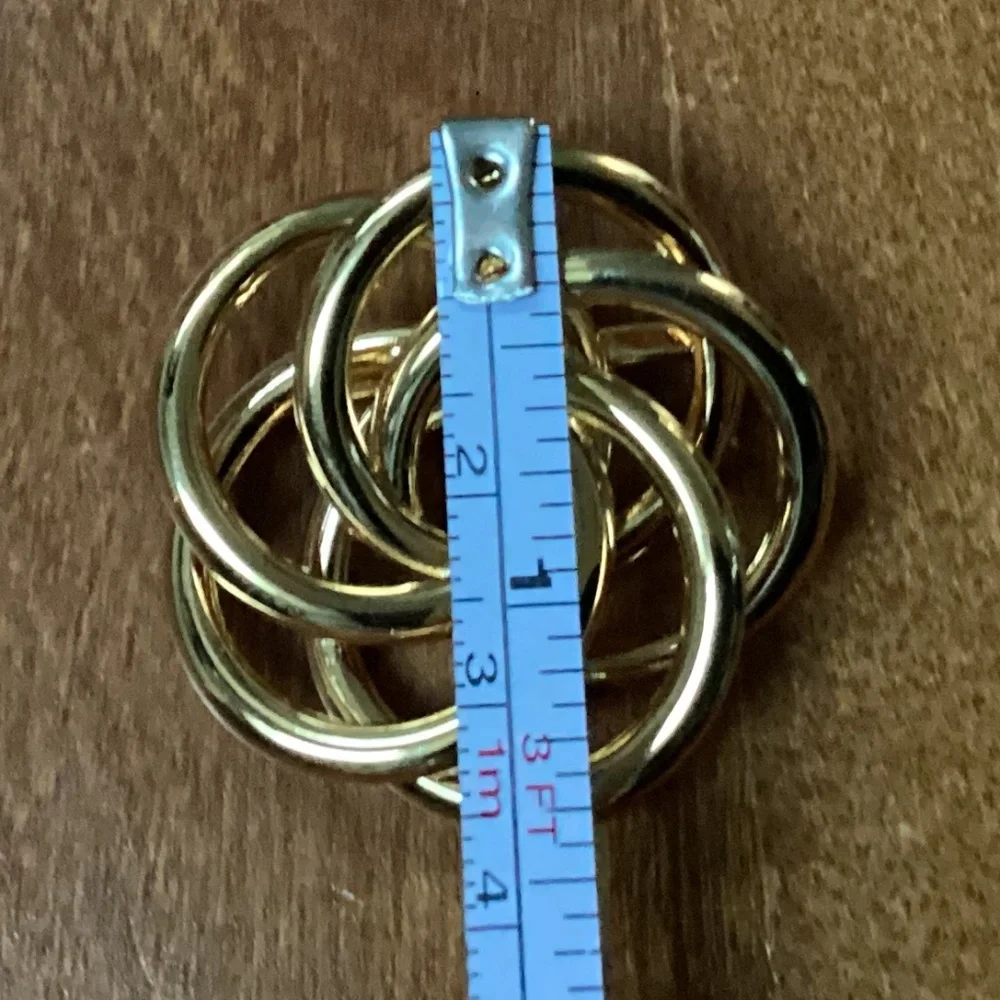 Napier Swirl Brooch Pin Gold-tone in box